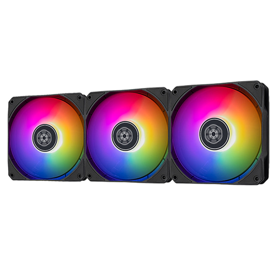 Silverstone Air Nexus 120mm PWM ARGB 500~1500RPM - Black, Modular Connection - 3x 120mm Fan Pack