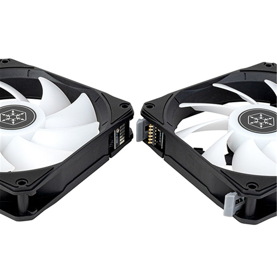 Silverstone Air Nexus 120mm PWM ARGB 500~1500RPM - Black, Modular Connection - 3x 120mm Fan Pack