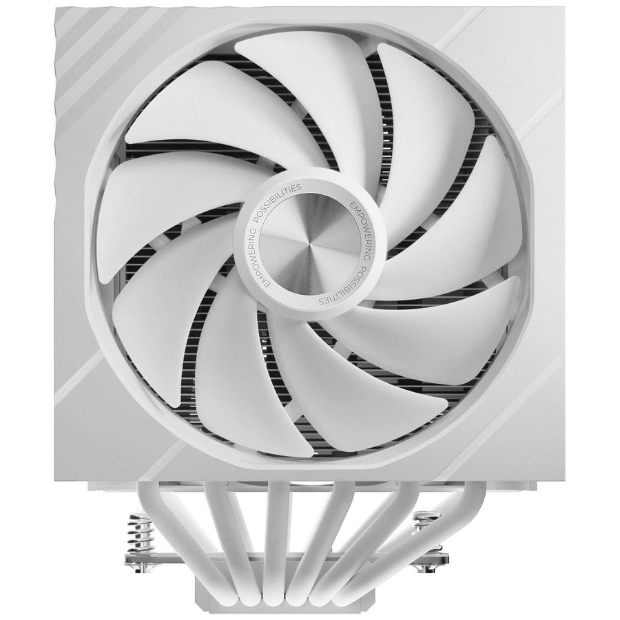 TRYX TURRIS T620 CPU Dual Tower Air Cooler White with 5 inch Display, 6 Heatpipes, 120mm Fans for Intel LGA 1851/1700, AMD AM5/AM4