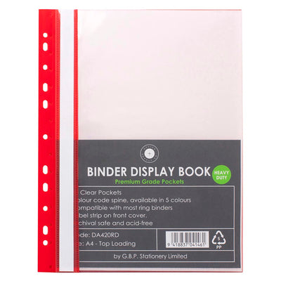 Okin DA420RD OSC Binder Display Book A4 20 Pocket Red