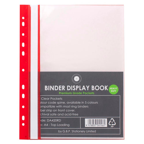Okin DA420RD OSC Binder Display Book A4 20 Pocket Red