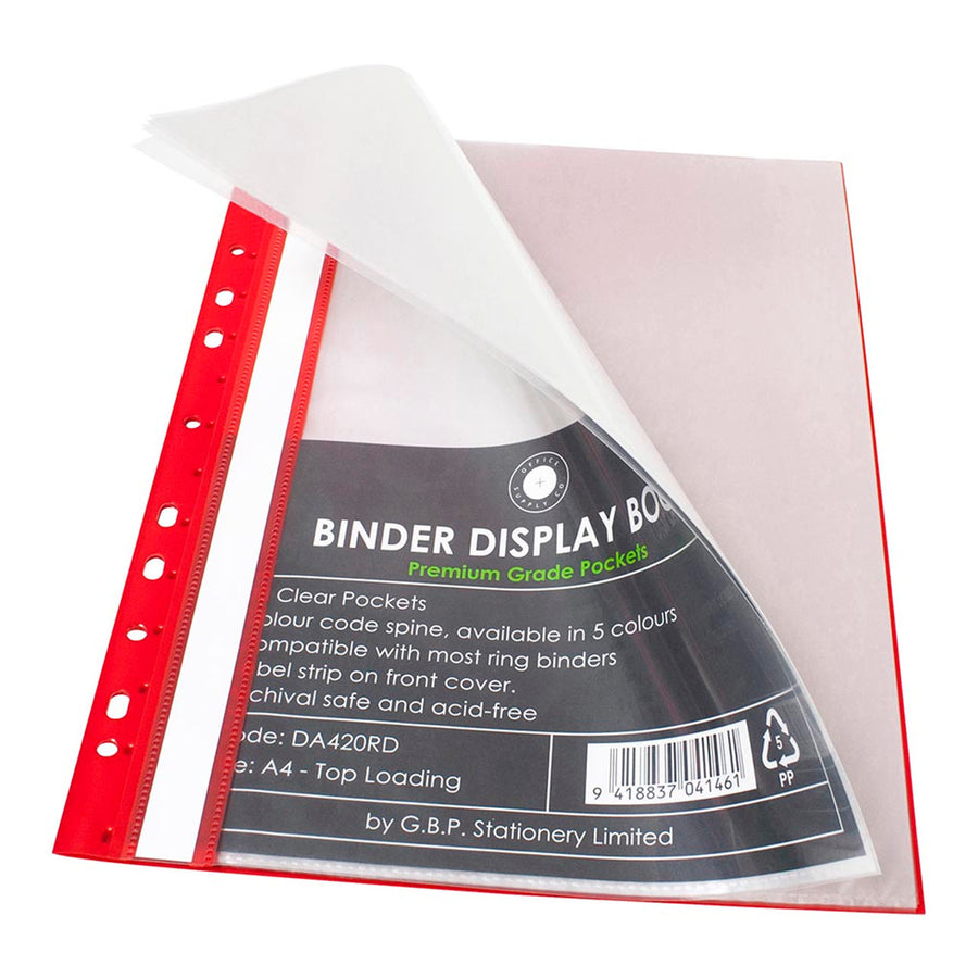 Okin DA420RD OSC Binder Display Book A4 20 Pocket Red