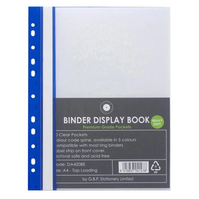 Okin DA420BE - OSC Binder Display Book A4 20 Pocket Blue
