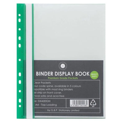 Okin DA420GN - OSC Binder Display Book A4 20 Pocket Green