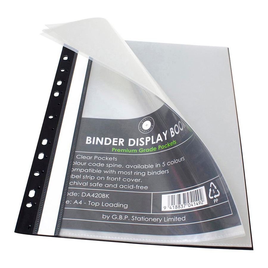 Okin DA420BK - OSC Binder Display Book A4 20 Pocket Black
