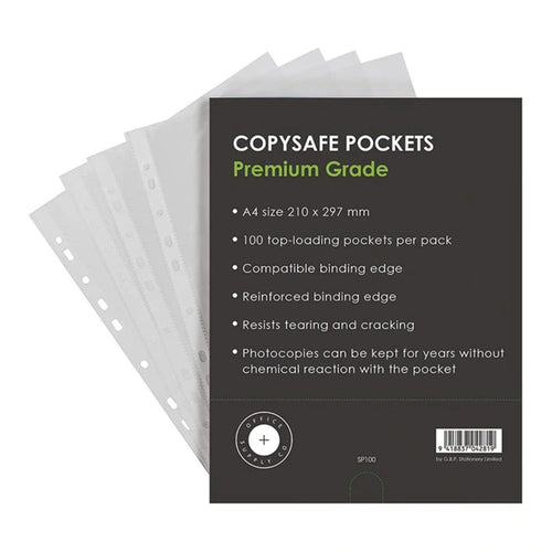 SP100 - Okin Copysafe Pockets A4, Pack of 100
