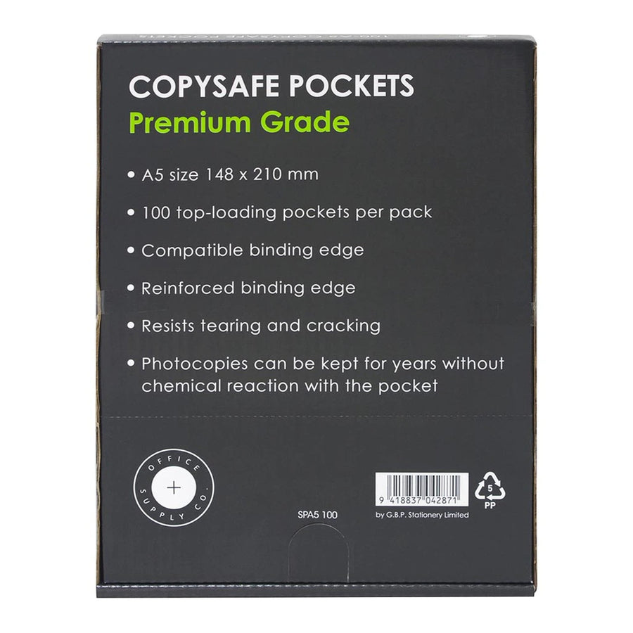 SPA5100 - Okin Copysafe Pockets Premium A5, Pack of 100