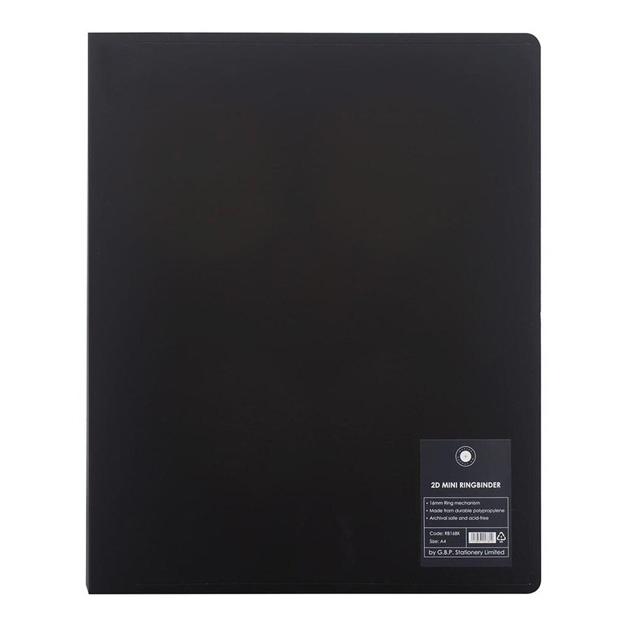 RB16BK - Okin Mini Ringbinder A4 2D 16mm Black