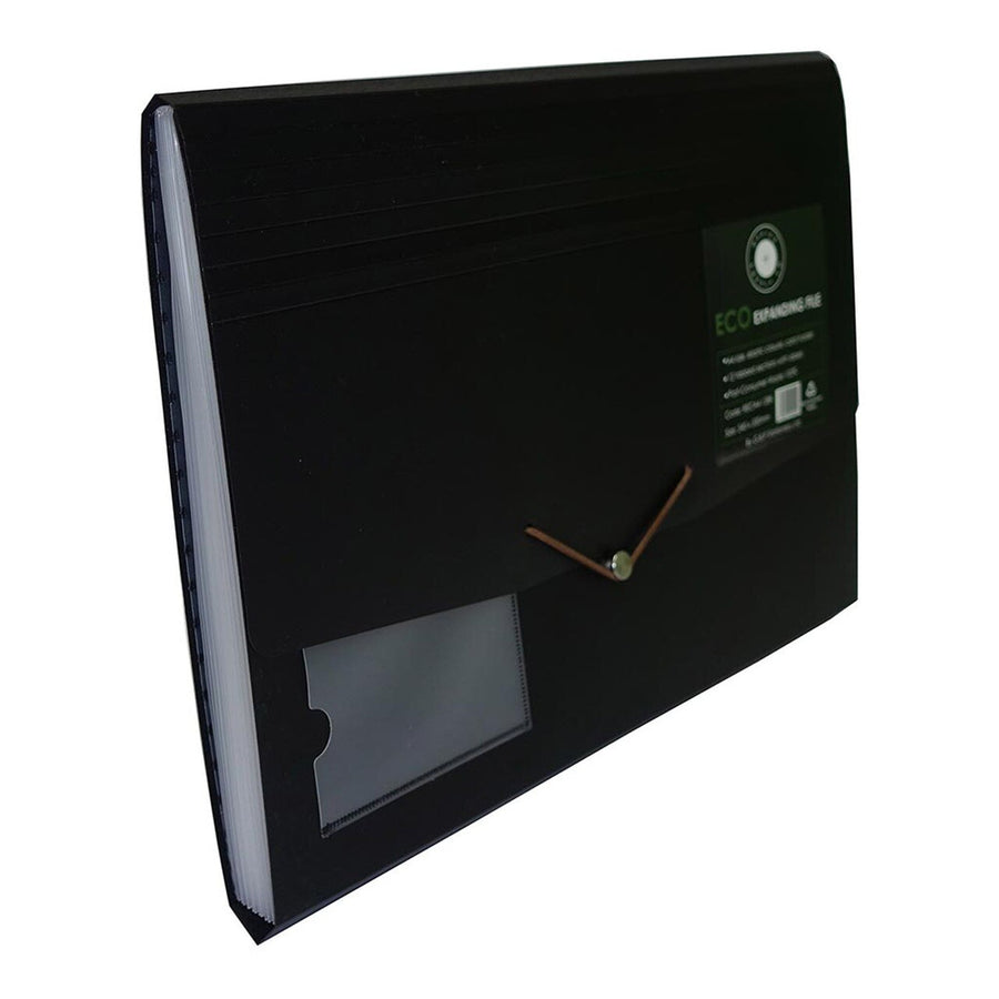 Okin RECA4-12BK - OSC Eco Expanding File A4 12 Pocket Black