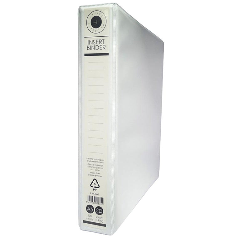 Okin RBA5WT - OSC Insert Binder A5 2D 25mm White