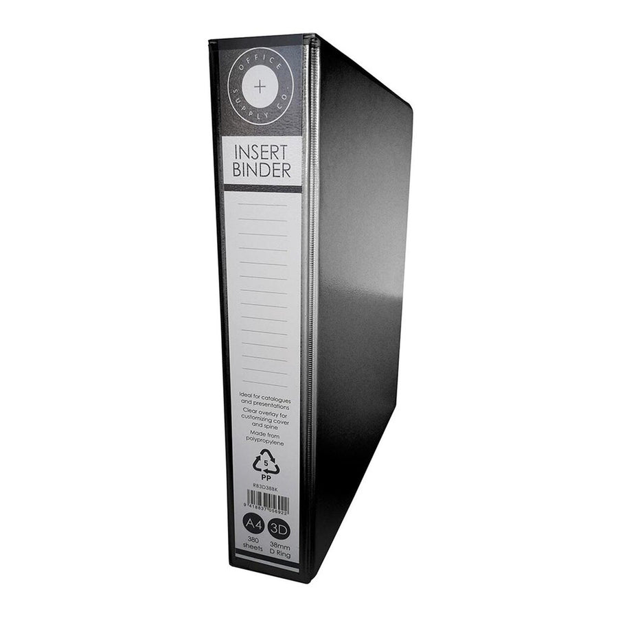 Okin RB3D38BK - OSC Insert Binder A4 3D 38mm Black