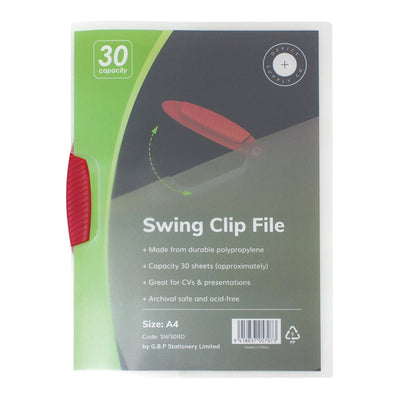 Okin SW30RD - OSC Report Cover Swing Clip A4 Red