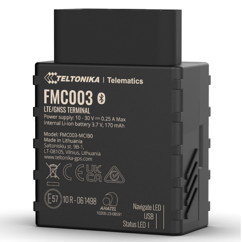 Teltonika Telematics FMC003 - Teltonika FMC003 4G LTE Cat 1 tracker with OBD OEM data reading