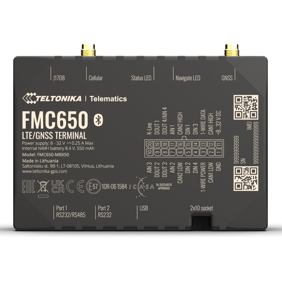 Teltonika Telematics FMC650 - Teltonika FMC650 Leading GNSS/LTE/3G/GSM Terminal designed for advanced applications