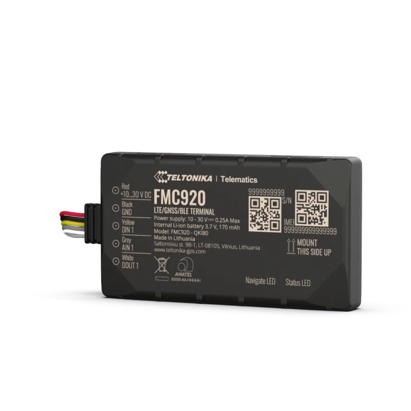 Teltonika Telematics FMC920 - Teltonika FMC920 Small and Smart Advanced GPS Tracker With Future proofed 4G Connectivity, Bluetooth and a backup battery