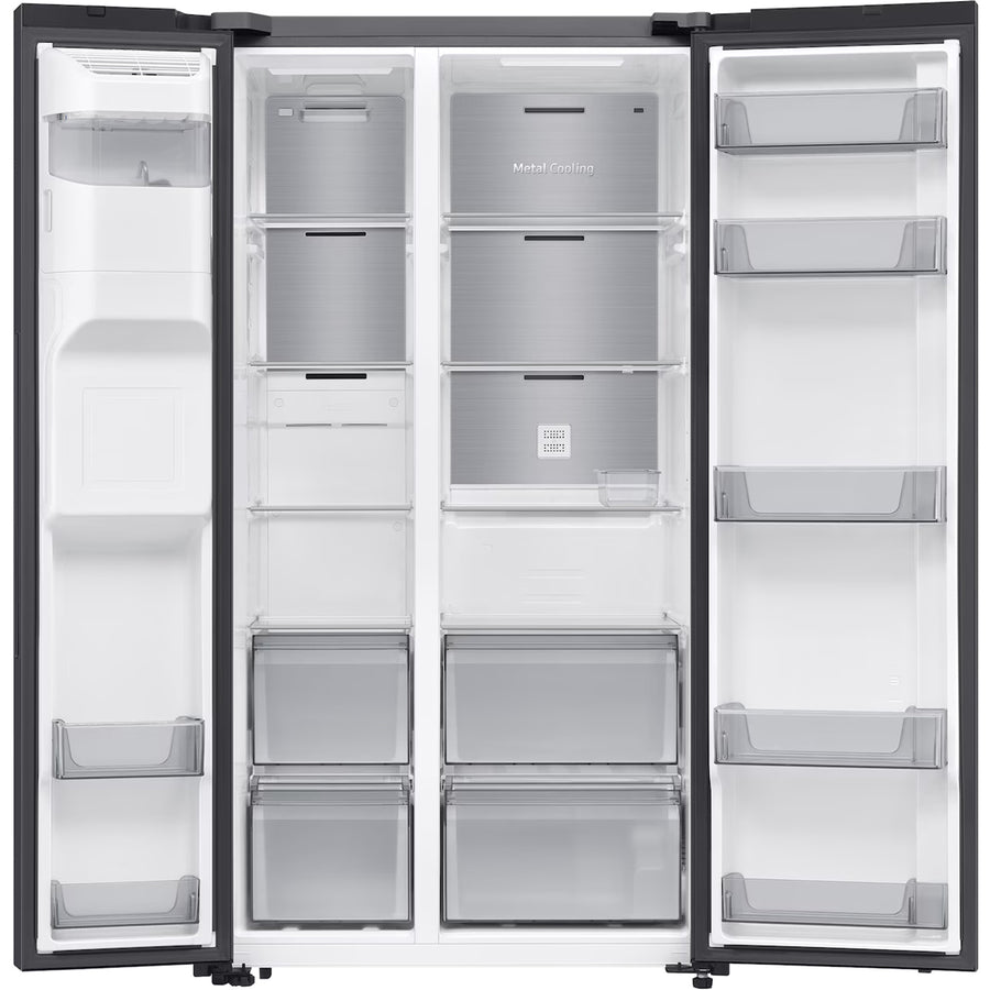 Samsung SRS6200S Side-by-Side Refrigerator with Ice & Water Dispenser - 635L - Dark Stainless