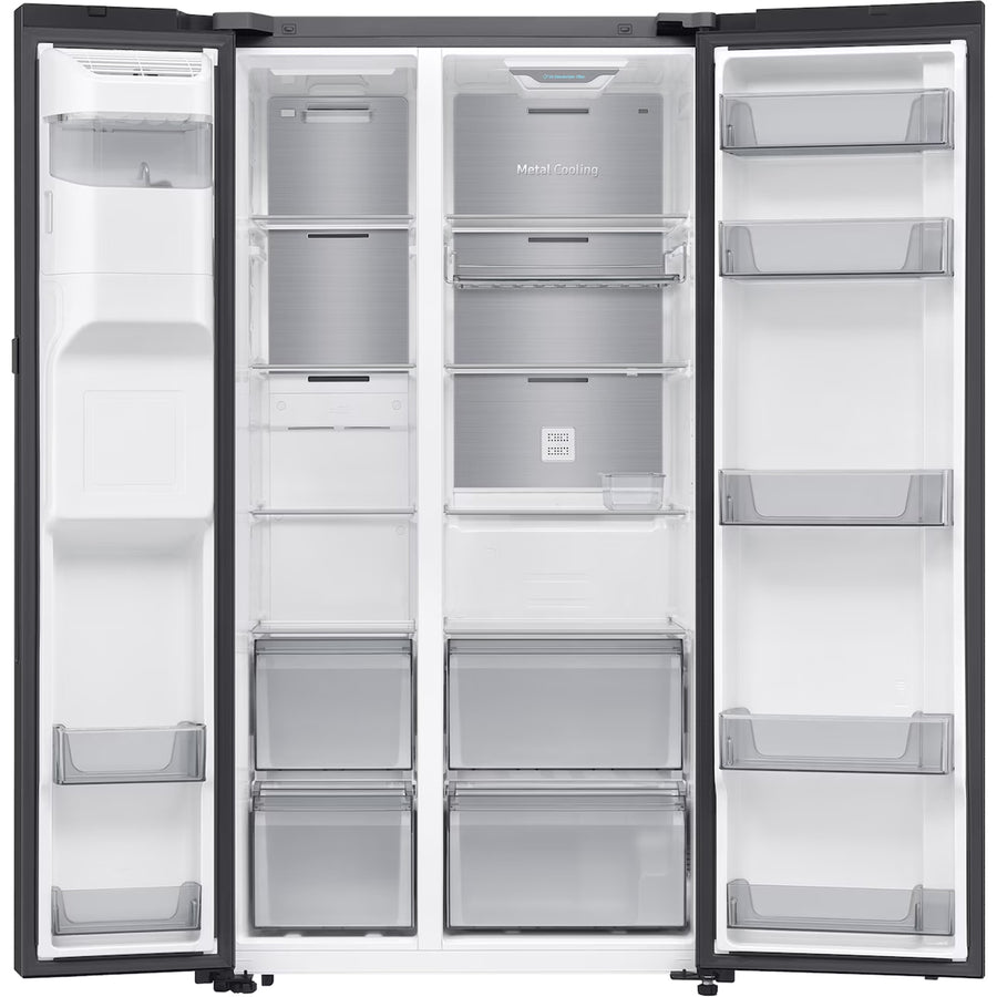 Samsung SRS6300B Side by Side Auto Open Door Fridge - 634L - Dark Stainless