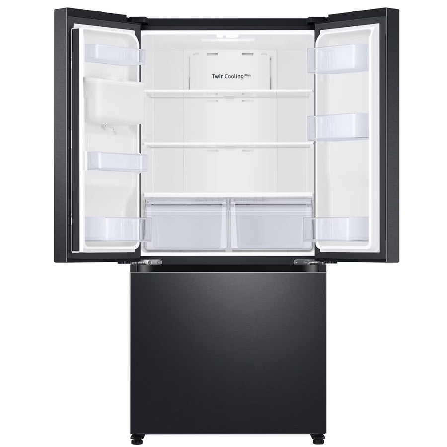 Samsung RF44A5202B1/SA 3 Door French Door Refrigerator with Ice & Water Dispenser - 495L - Black