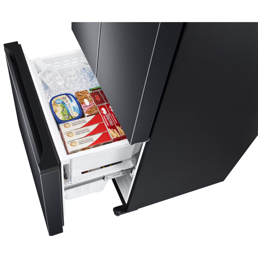 Samsung RF44A5202B1/SA 3 Door French Door Refrigerator with Ice & Water Dispenser - 495L - Black