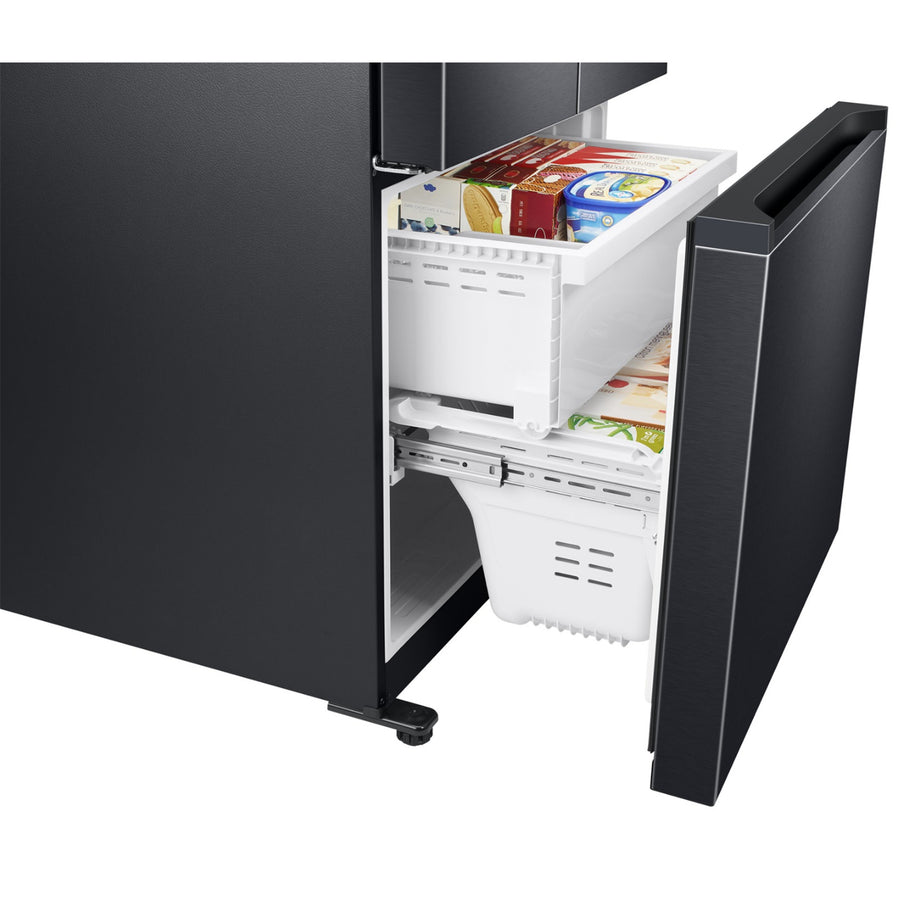 Samsung RF44A5202B1/SA 3 Door French Door Refrigerator with Ice & Water Dispenser - 495L - Black