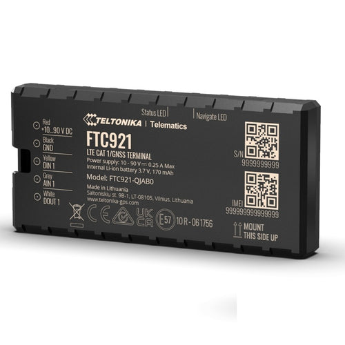 Teltonika Telematics FTC921 - Teltonika FTC921 High voltage 4G LTE Cat 1 vehicle GPS tracker with enhanced GNSS accuracy