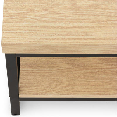 OMP A/V Mounts M7122O - OMP Manakau 1500 Blond Oak 1 Shelf 42-65" TV Table