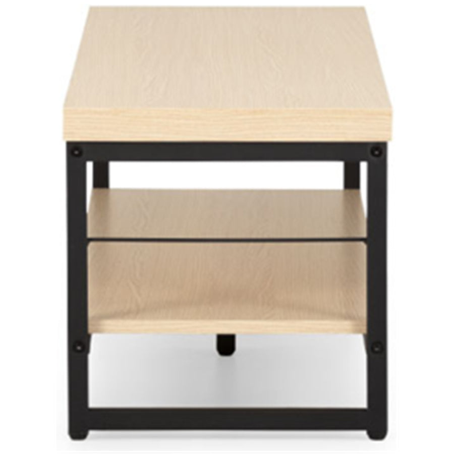 OMP A/V Mounts M7122O - OMP Manakau 1500 Blond Oak 1 Shelf 42-65" TV Table