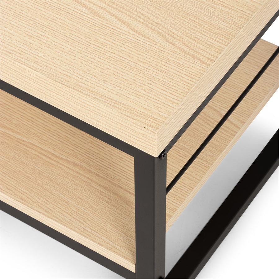 OMP A/V Mounts M7122O - OMP Manakau 1500 Blond Oak 1 Shelf 42-65" TV Table