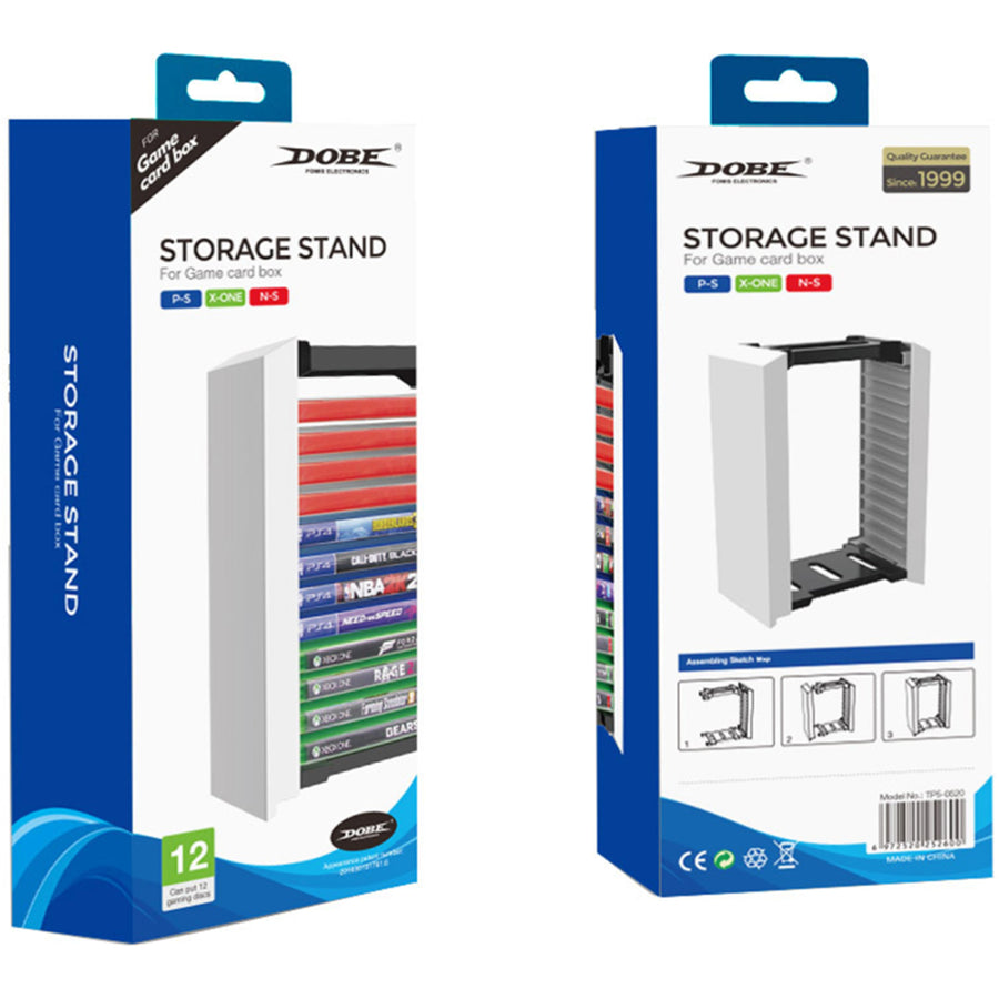 DOBE PlayStation PS4 / PS5 Games Disc Storage Tower Rack with Maximum 12 CDs