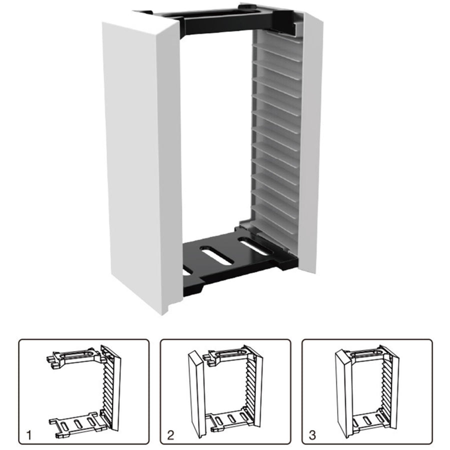 DOBE PlayStation PS4 / PS5 Games Disc Storage Tower Rack with Maximum 12 CDs