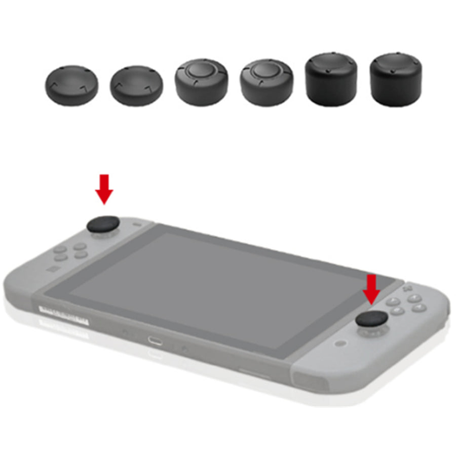 DOBE Nintendo Switch / Switch 2 Game Card Case Storage Box - 24 slots - With 6x Silicon Thumbstick Caps (For Nintendo Switch)