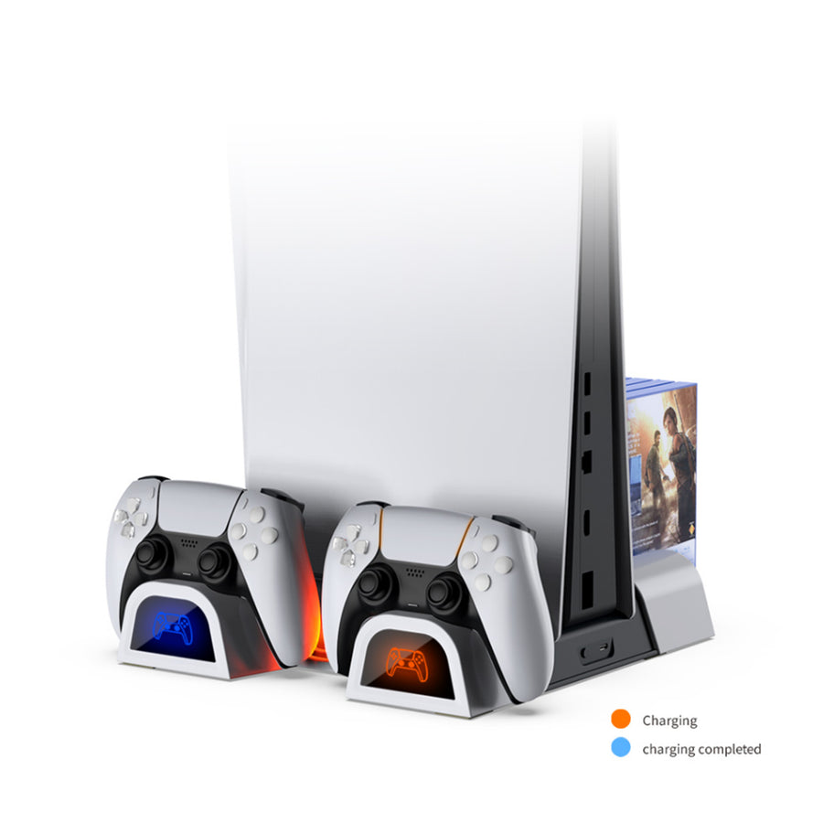 DOBE PlayStation PS5 / PS5 Slim Vertical Cooling Stand and Controller Charging Dock