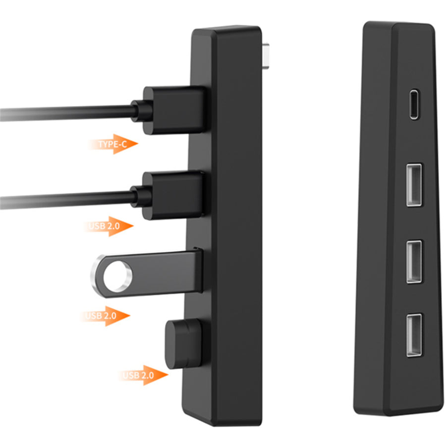DOBE PlayStation PS5 Slim / PS5 Pro Four Port USB Hub - 3x USB-A, 1x USB-C