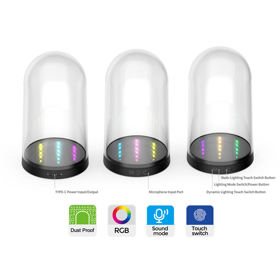 DOBE RGB LED Figure Dust Protect Case Thousand-layer Mirror Figure Display Box
