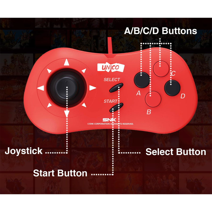 Unico MVS Mini Arcade  Game Console Controller For Unico MVS Mini Arcade, Windows and Linux