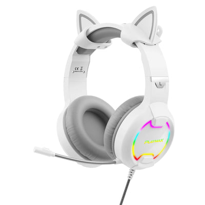 Playmax PMCHW Playmax Cat Headphones RGB White