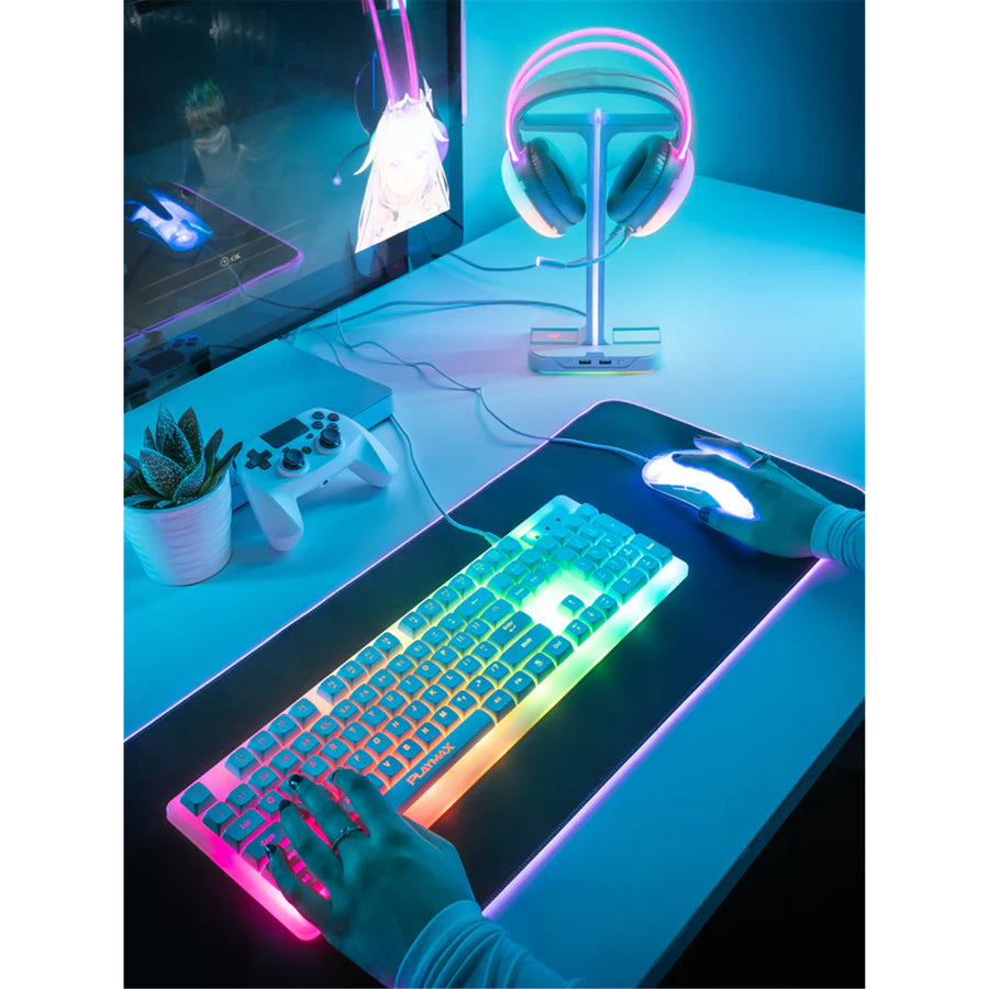PMCKW - Playmax Aurora Tastatur - Weiß
