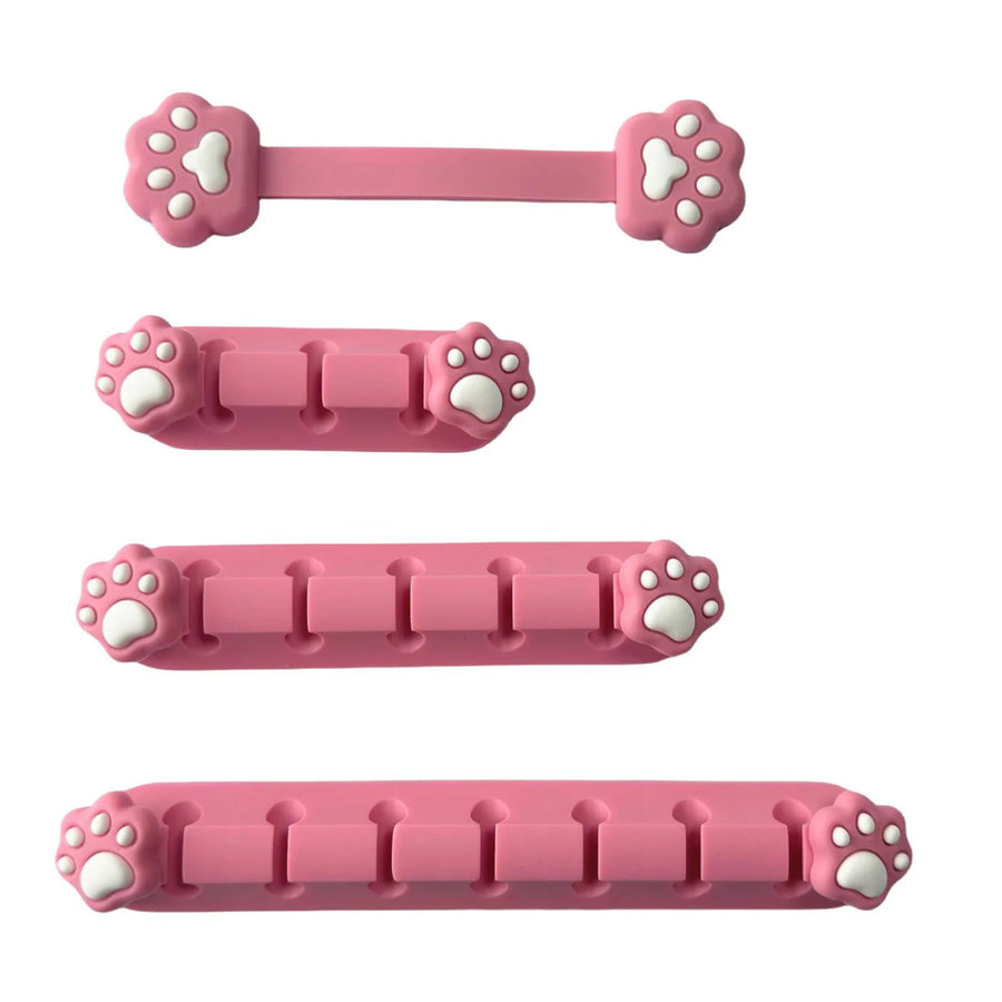 PPPCMP - Playmax Tatzenmuster Kabelmanagement Pink/Weiß