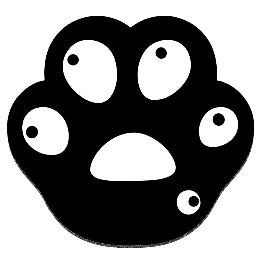 PPPMMB - Playmax Paw Print Mouse Mat- Black