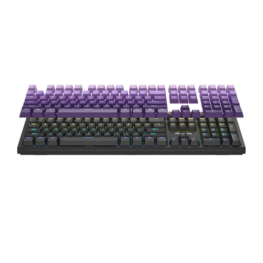 Playmax PRO Black RGB Mechanical Gaming Keyboard (Purple Bonus key caps)