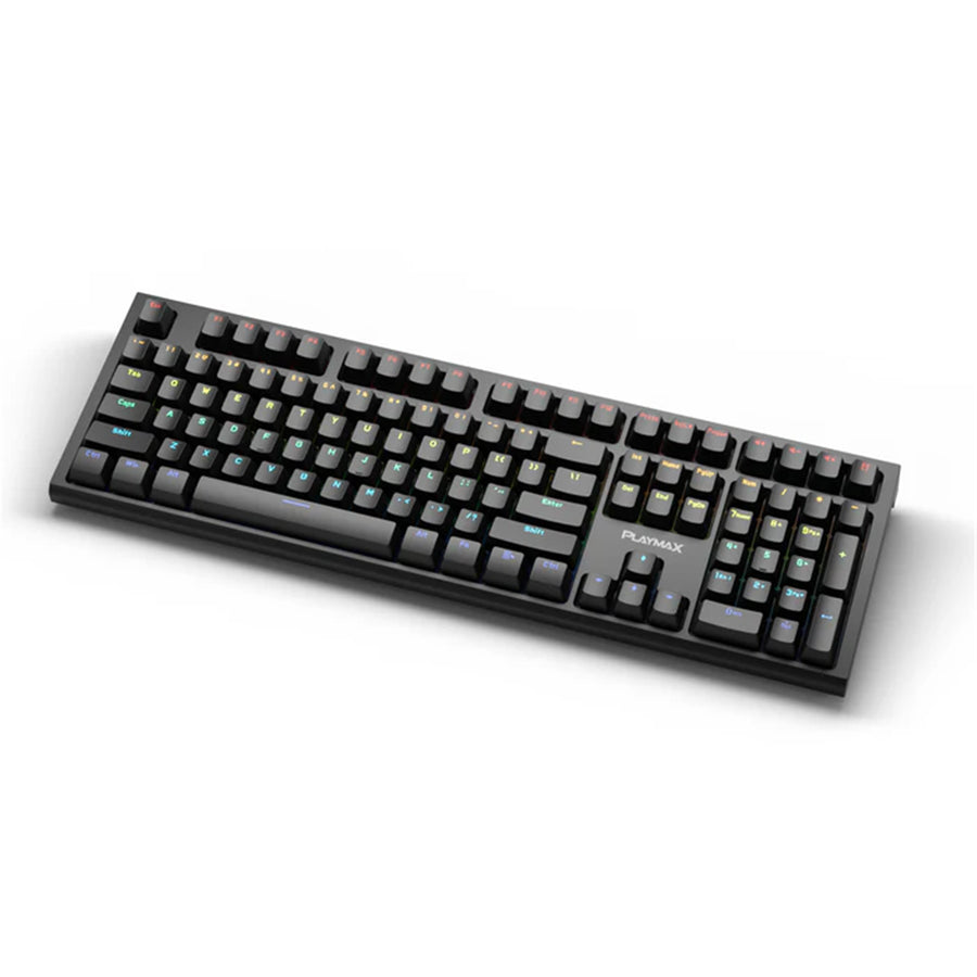 Playmax PRO Black RGB Mechanical Gaming Keyboard (Purple Bonus key caps)