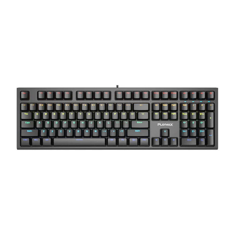 Playmax PRO Black RGB Mechanical Gaming Keyboard (Purple Bonus key caps)