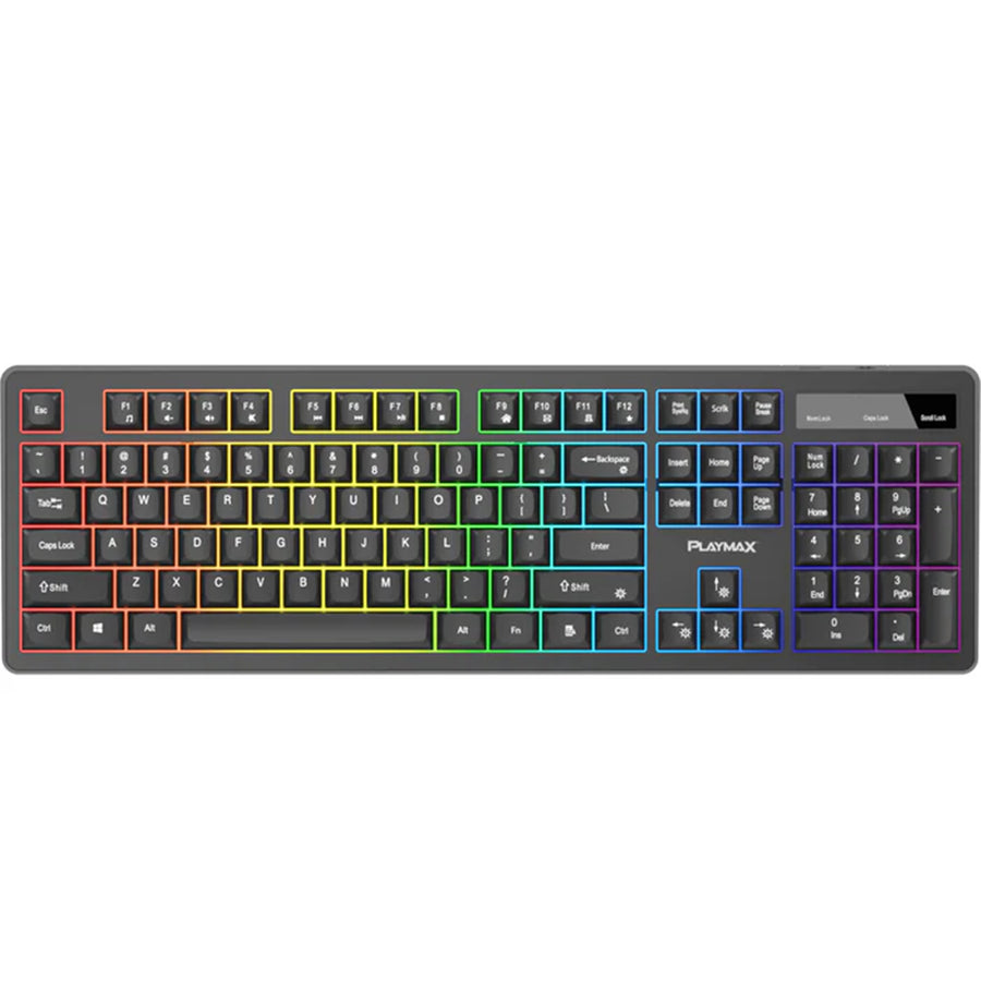 PMMGK - Playmax Black RGB Membran-Gaming-Tastatur