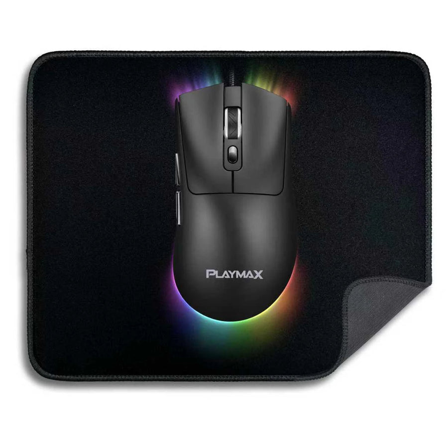 PMRGMS - Playmax Black RGB Gaming-Maus und Mauspad-Kombi