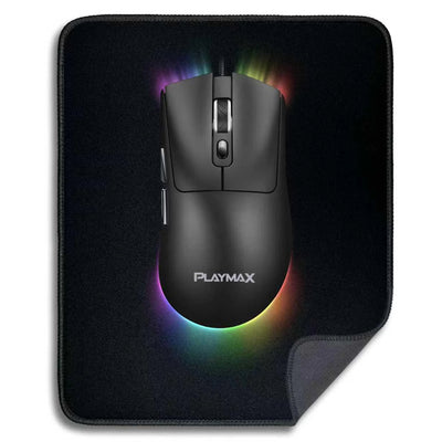 PMRGMS - Playmax Black RGB Gaming-Maus und Mauspad-Kombi