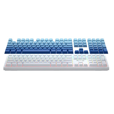 Playmax PRO White RGB Mechanical Gaming Keyboard (Bonus Blue key caps)