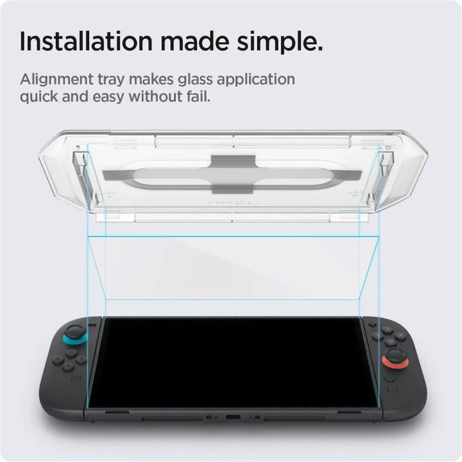 Spigen Glas.tR EZ FIT Tempered Glass Screen Protector for Nintendo Switch 2 - 2 Pack