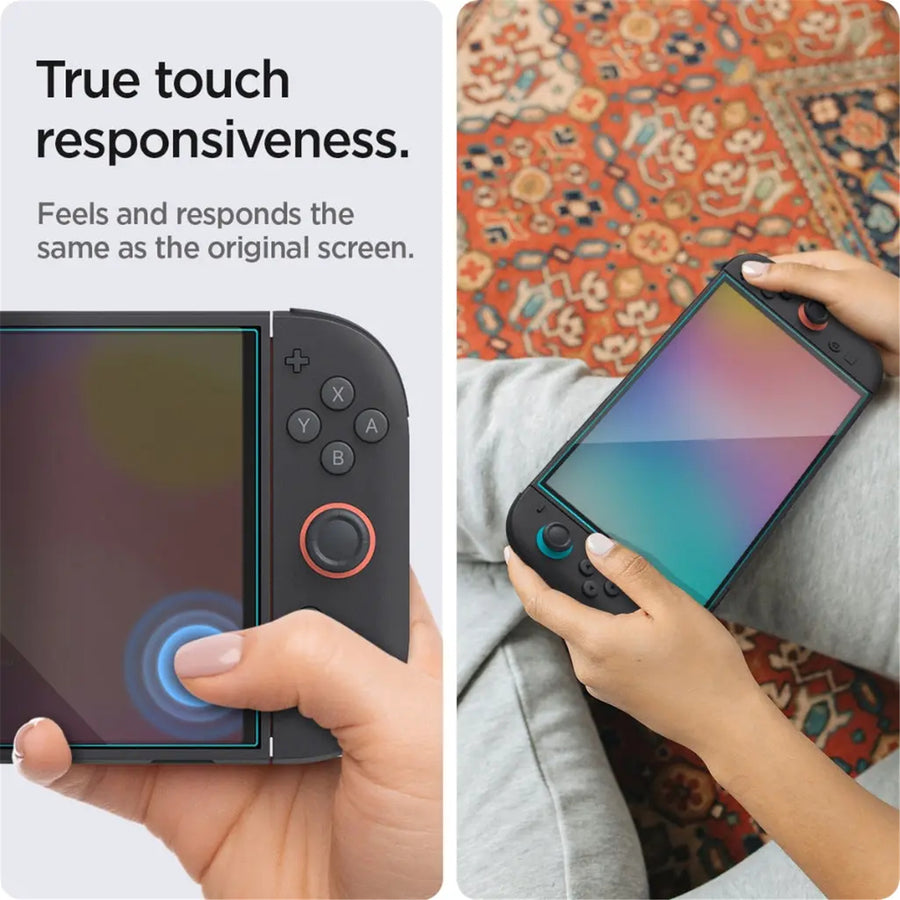 Spigen Glas.tR EZ FIT Tempered Glass Screen Protector for Nintendo Switch 2 - 2 Pack