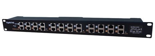 GPOE-12-1U - PoE World 12 Port Gigabit Midspan PoE Mode A+B Injector