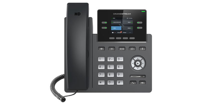 Grandstream Networks GRP2612P - Grandstream GRP2612P 4 Lines 2 SIP PoE 2.4inch Colour Screen